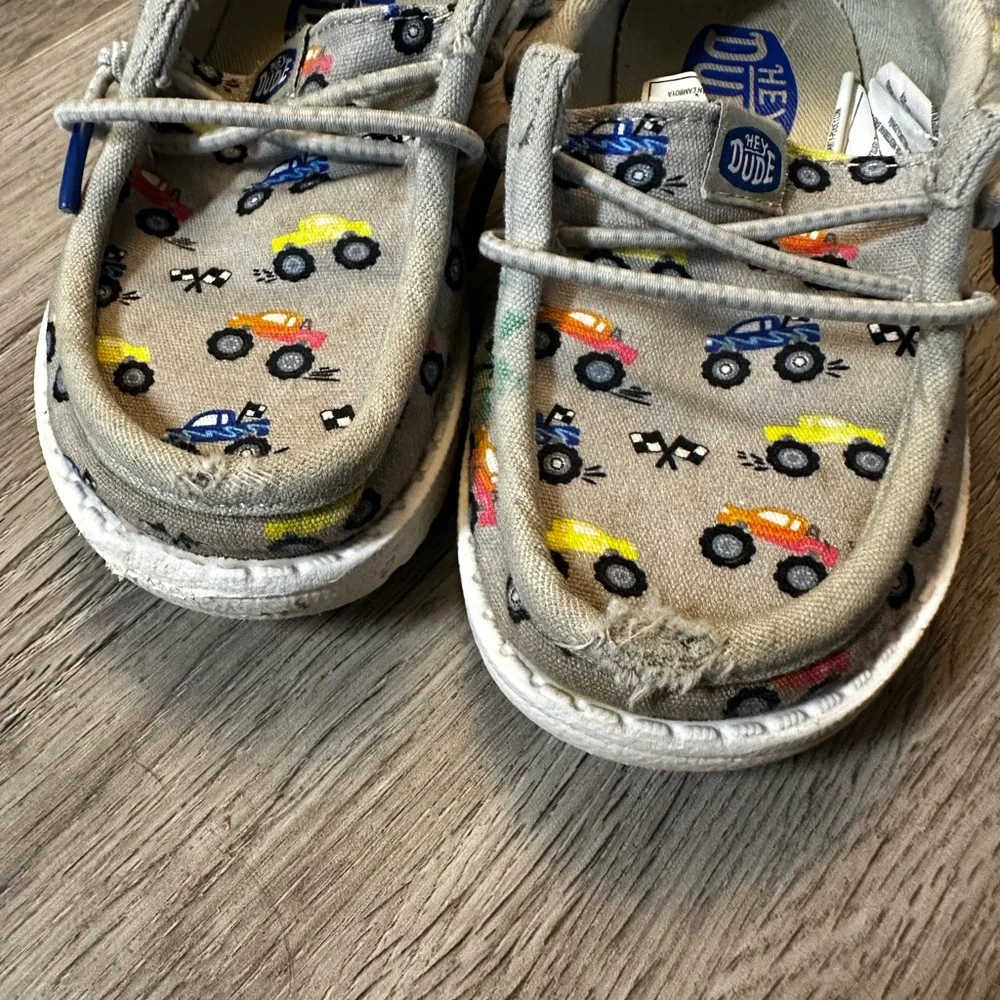 Hey Dude Kids' Moccasins with Colorful Car Print